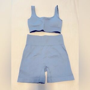 Powder Blue Women's Workout Set